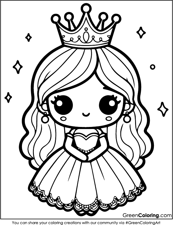 Printable Princess Coloring Pages PDF