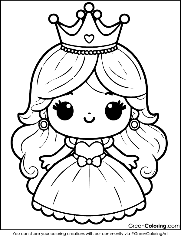 Free Printable Princess Coloring Pages PDF