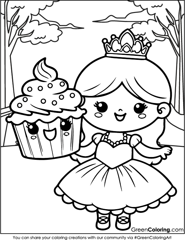 Free Princess Coloring Pages PDF Download