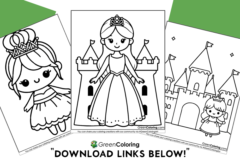 Free Princess Coloring Sheets PDF Download