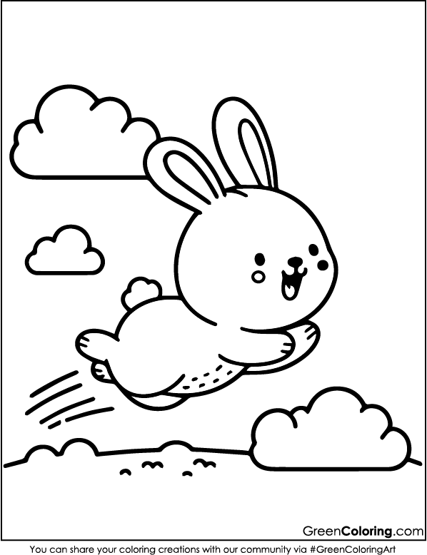 Rabbit Coloring Pages PDF