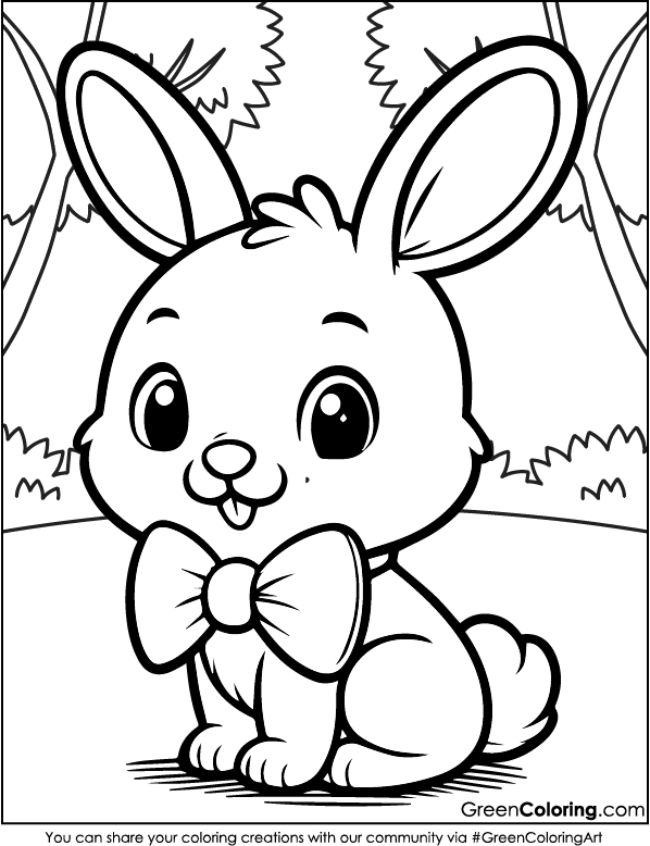 Printable Rabbit Coloring Pages PDF