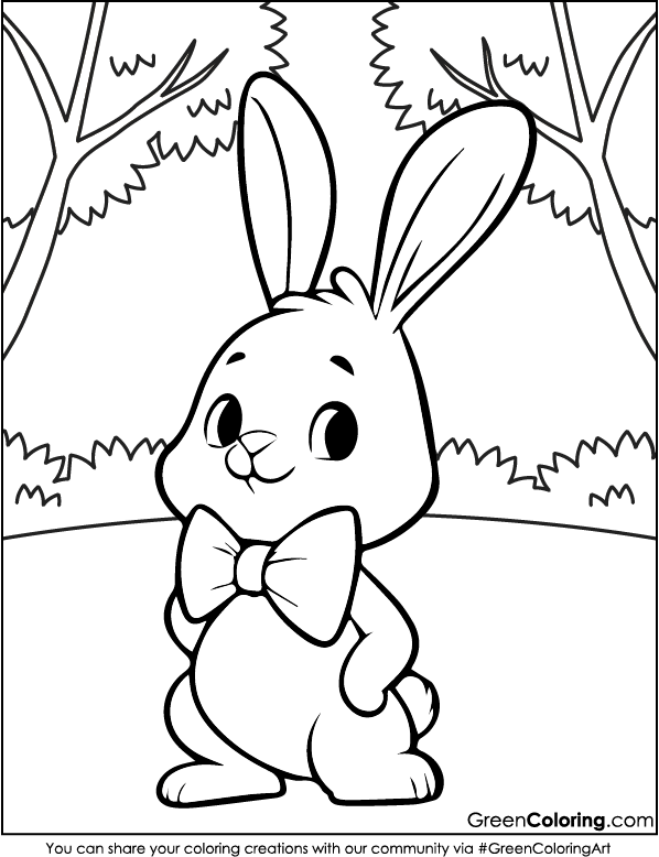 Free Printable Rabbit Coloring Pages PDF