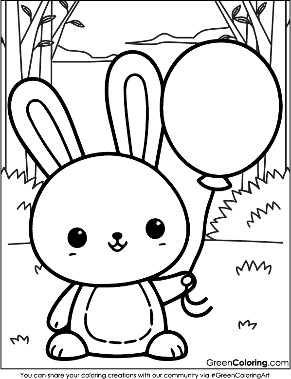 Printable Rabbit Coloring Pages PDF