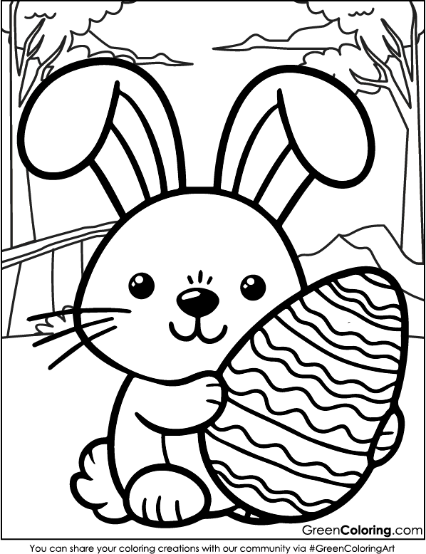 bunny rabbit coloring page