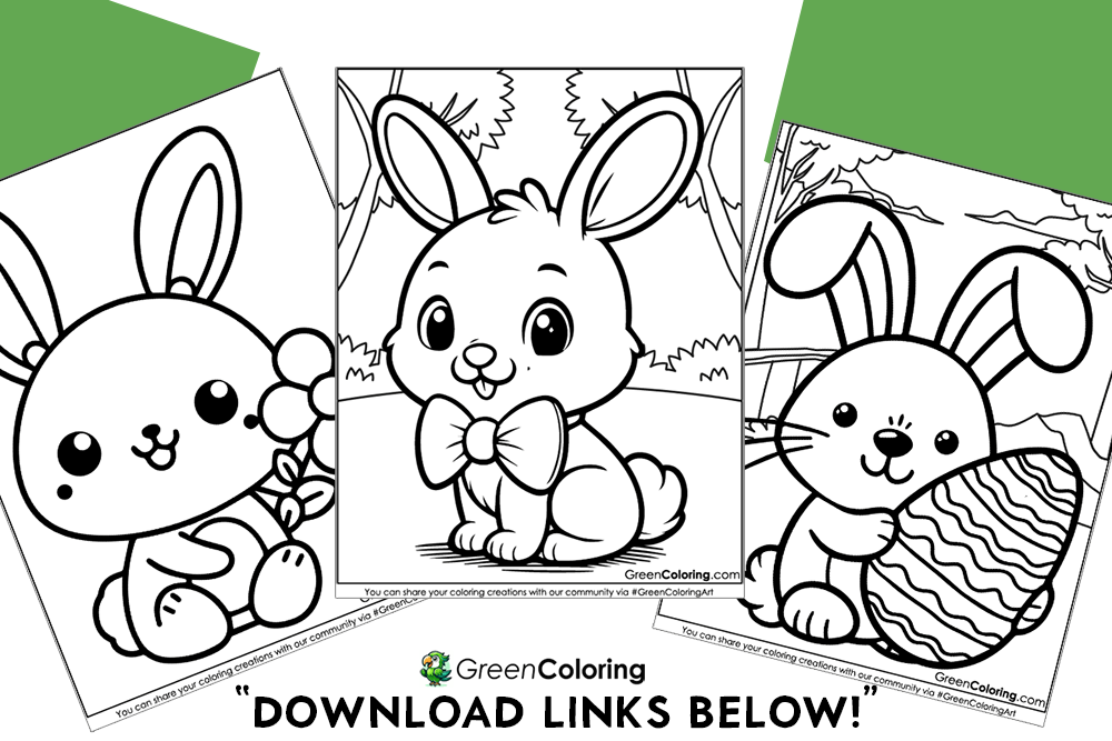 Free Printable Rabbit Coloring Pages PDF Download