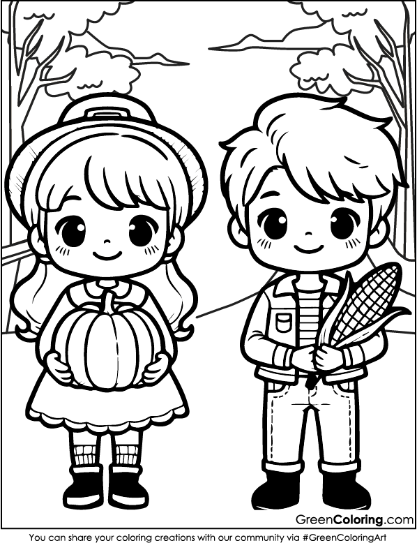 Thanksgiving Coloring Pages PDF