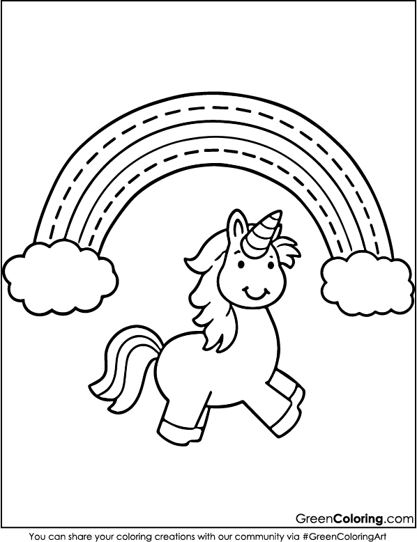 Unicorn Coloring Pages for Kids and Toddlers