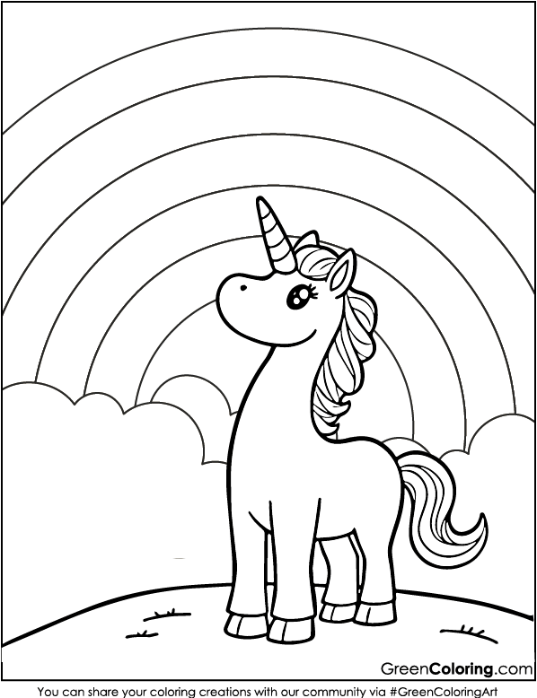 free unicorn printable coloring pages