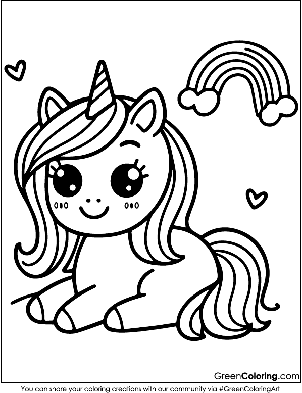 Unicorn Coloring Pages