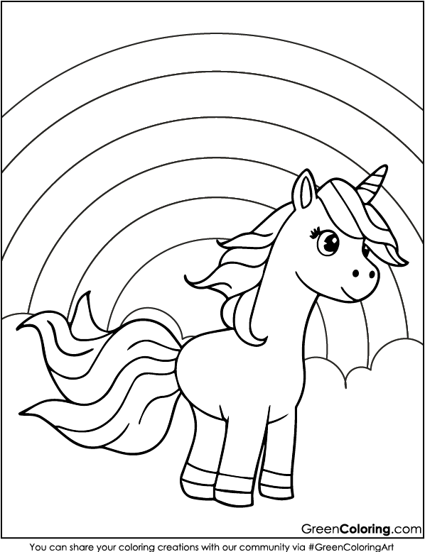 Unicorn Coloring Pages