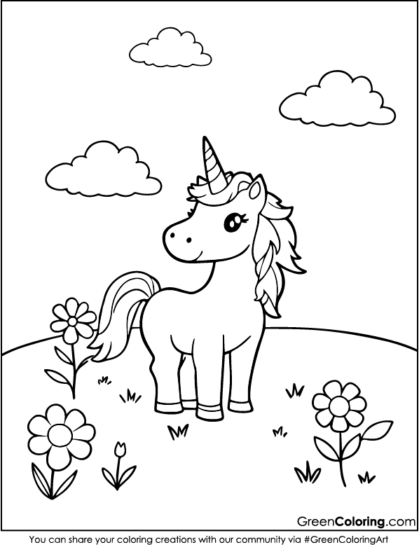 Unicorn Coloring Pages Free Download