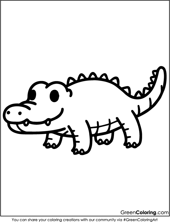 Crocodile Coloring Pages