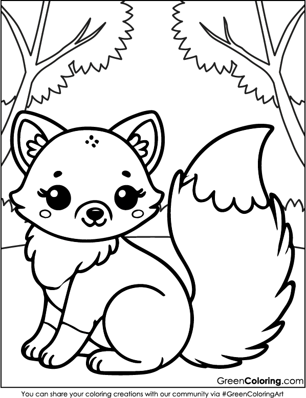 Printable Fox Coloring Pages PDF