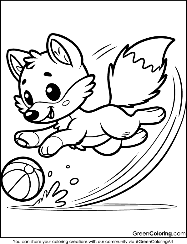 Free Printable Fox Coloring Pages PDF Download