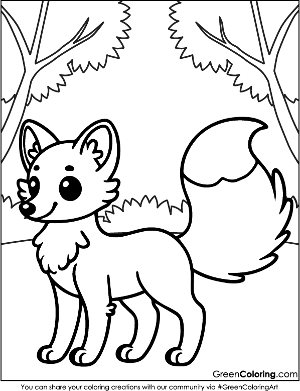 Fox Coloring Pages PDF