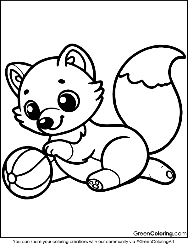 Free Printable Fox Coloring Pages PDF Download