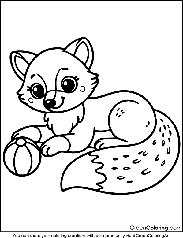 Free Printable Fox Coloring Pages PDF Download