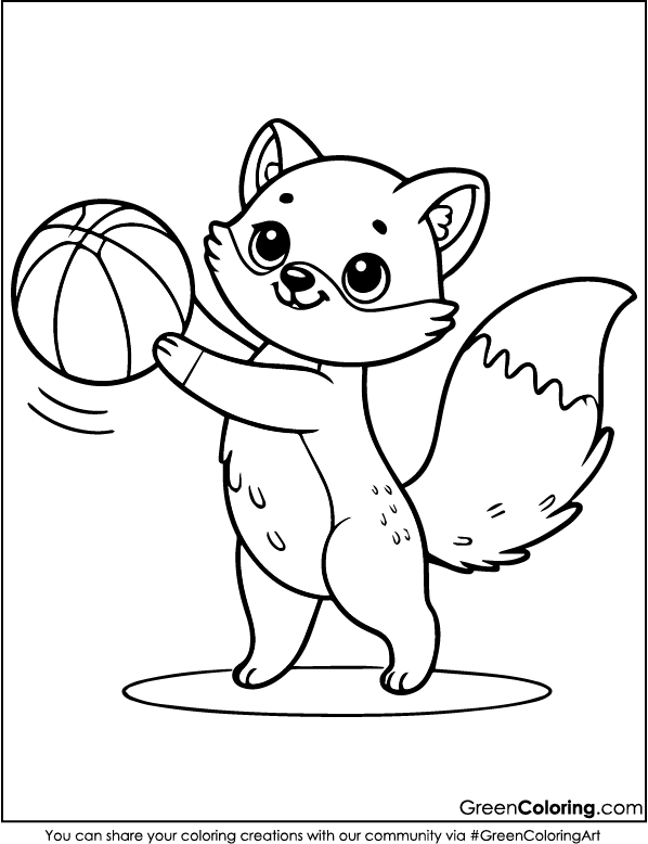 Free Fox Coloring Pages PDF Download for Kids and Toddlers