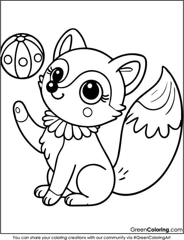 Free Fox Coloring Pages PDF Download for Kids and Toddlers