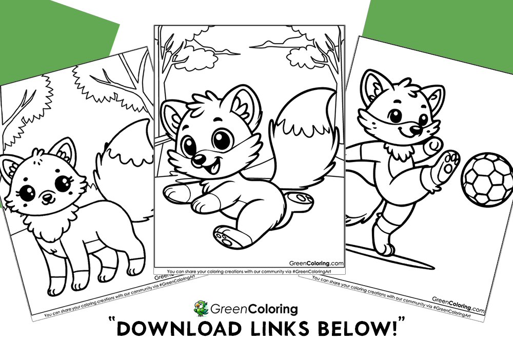 Free Printable Fox Coloring Pages PDF Download