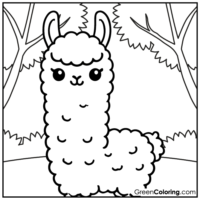 20 Llama Coloring Pages (Download Free Printable PDF)