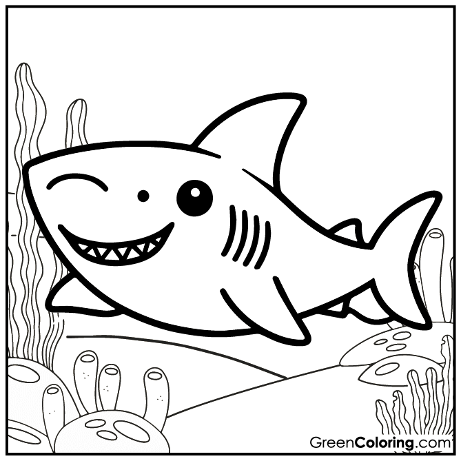 20 Shark Coloring Pages (Download Free Printable PDF)