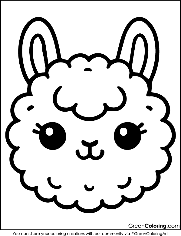 Llama Coloring Pages