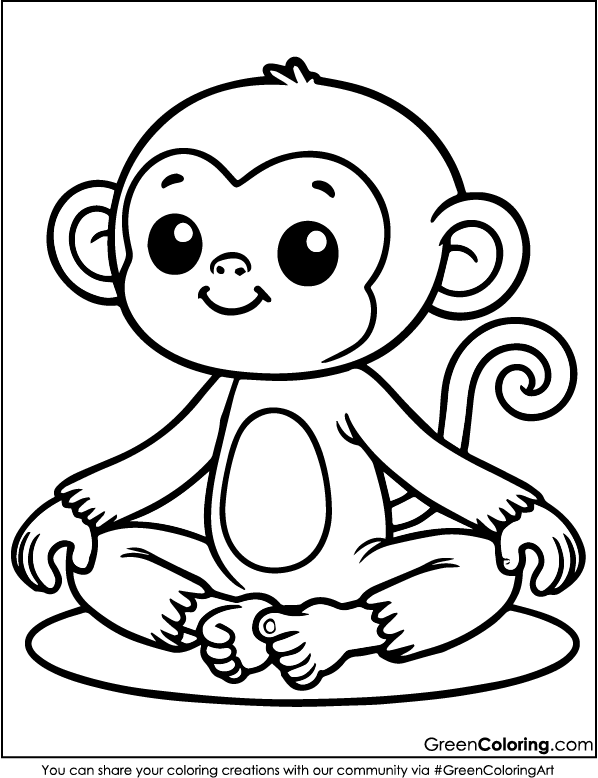 Monkey Coloring Pages