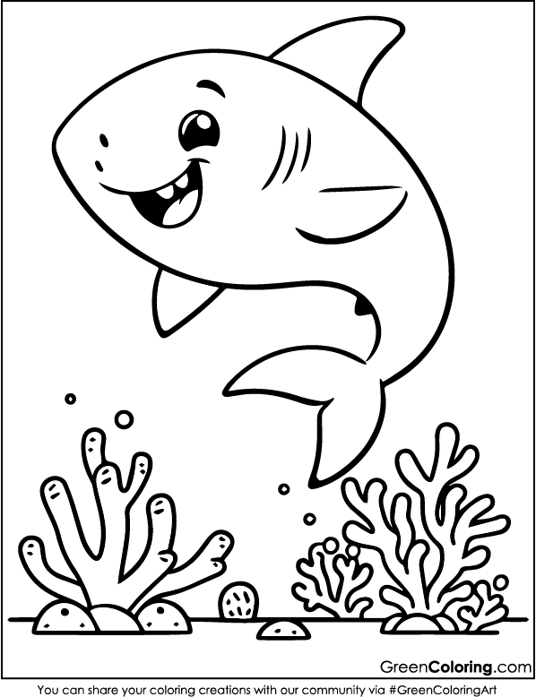 Shark Coloring Page