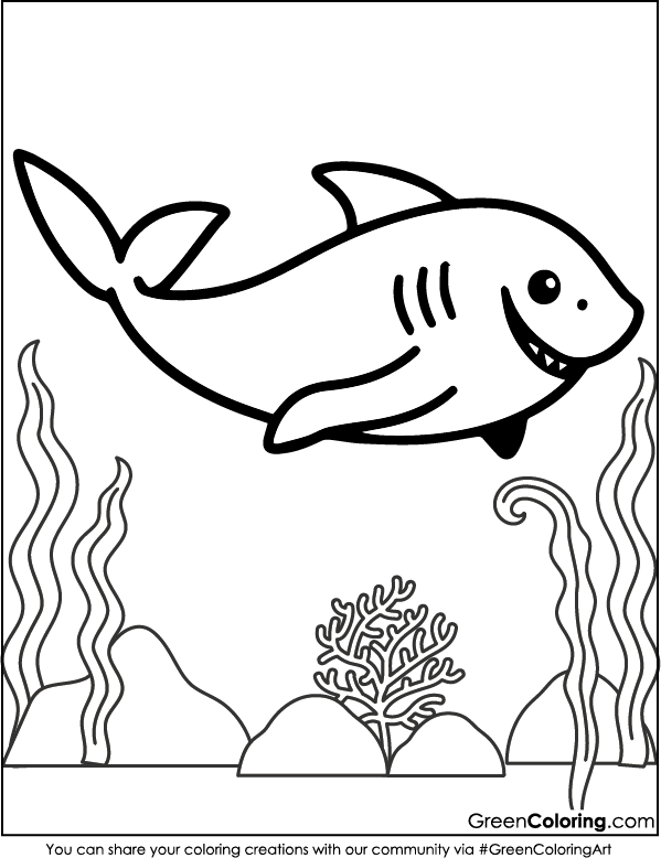 Shark Coloring Pages PDF