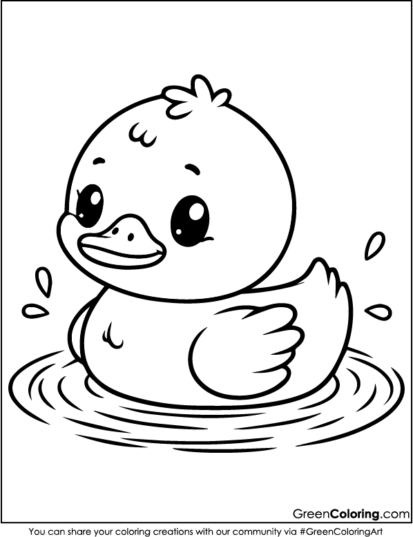 Printable Duck Coloring Pages PDF