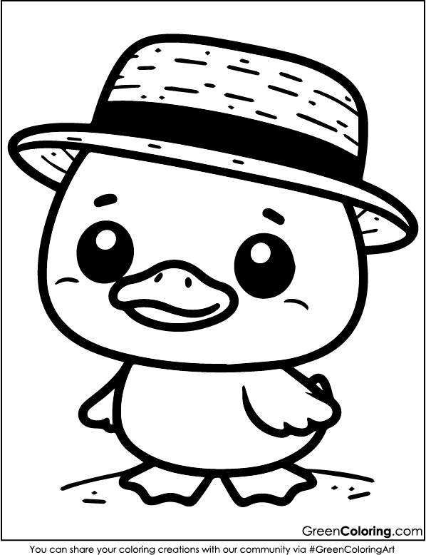 Printable Duck Coloring Sheets PDF Free Download