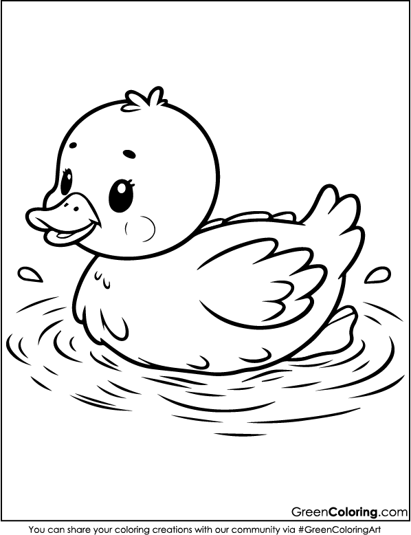 Duck Coloring Page