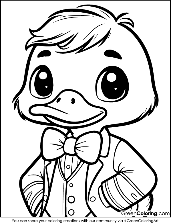 Duck Coloring Pages PDF