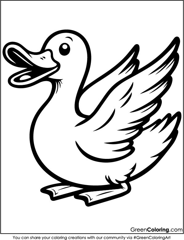 Printable Duck Coloring Pages PDF