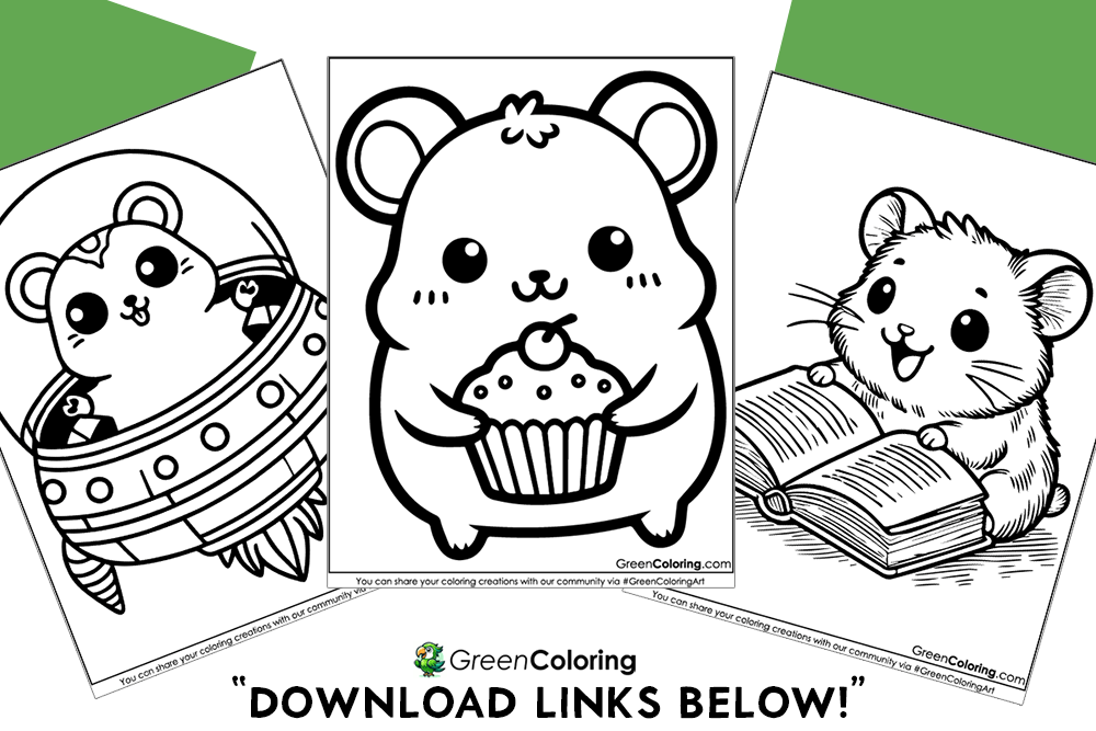 Download Hamster Coloring Page PDF Free