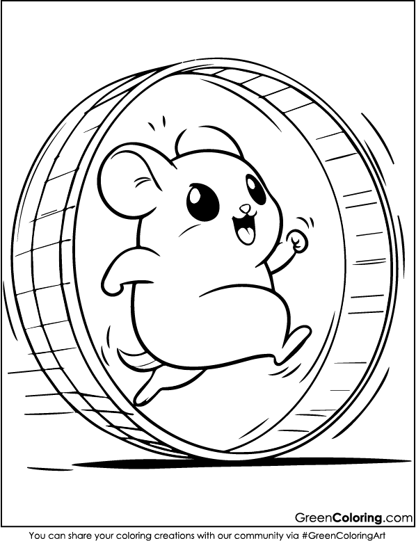 Download Hamster Coloring Pages PDF Free