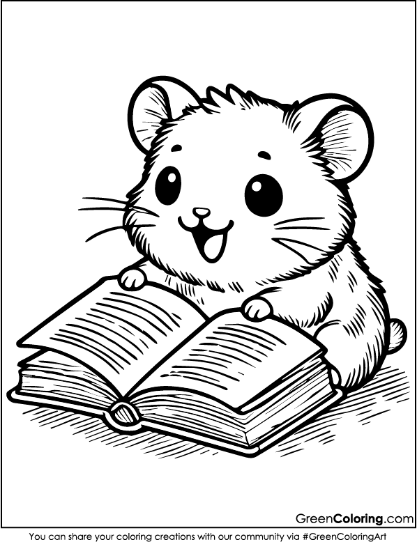 Hamster Coloring Pages PDF