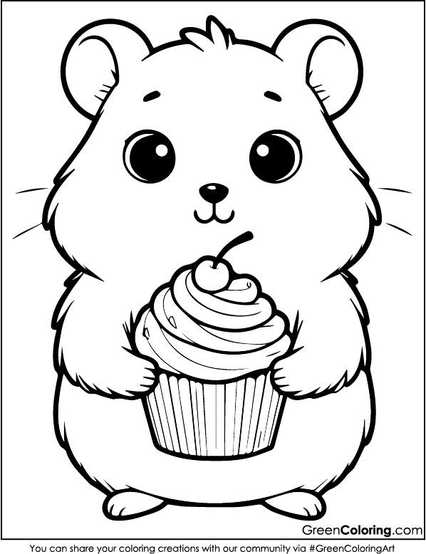 Printable Hamster Coloring Pages PDF