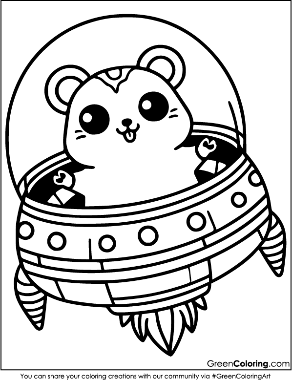 Download Hamster Coloring Sheets PDF Free