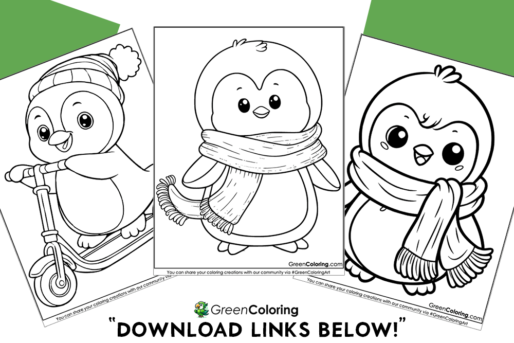 Free Penguin Coloring Pages PDF