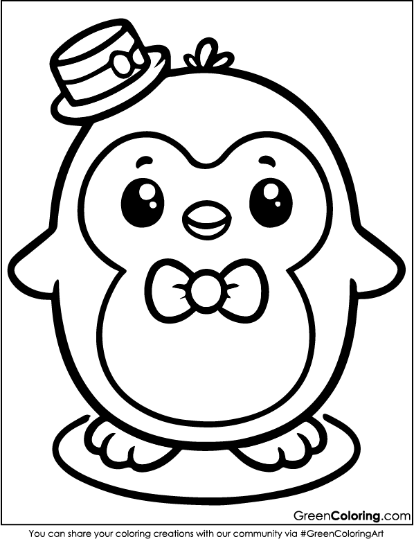 Free Penguin Coloring Pages PDF