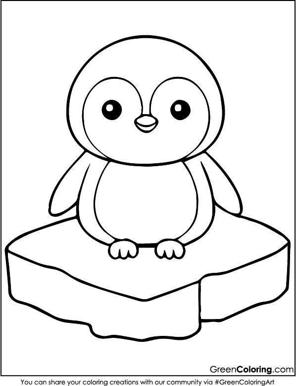 Printable Penguin Coloring Pages PDF Download