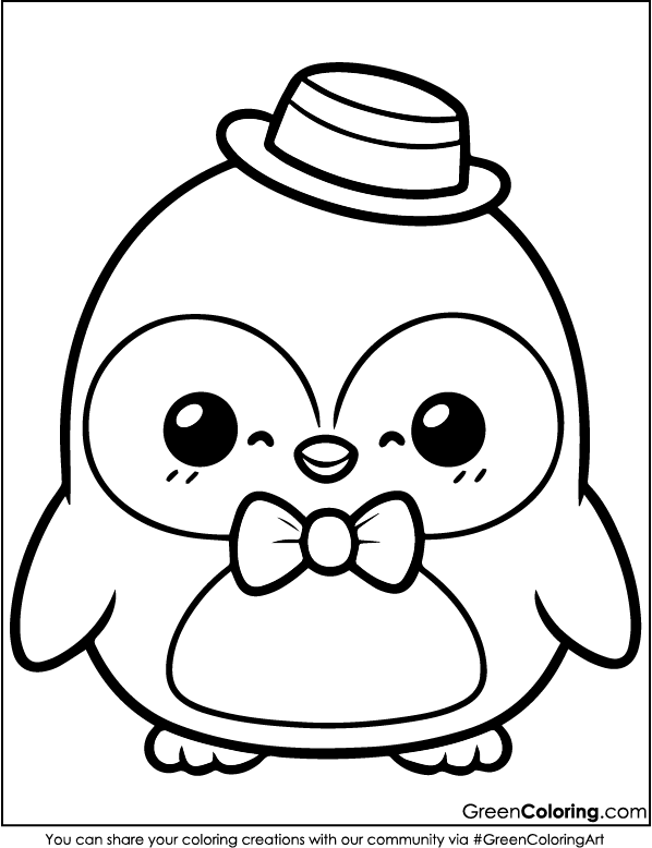 Printable Penguin Coloring Pages PDF