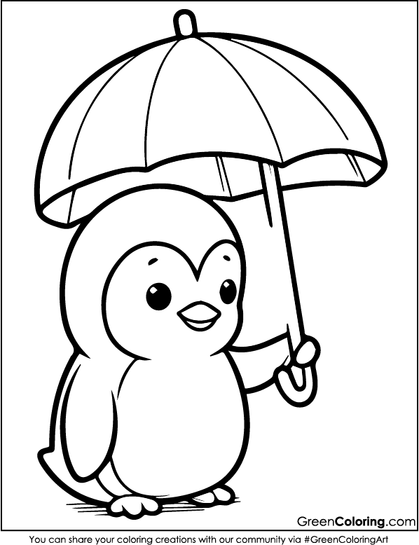 Penguin Coloring Page