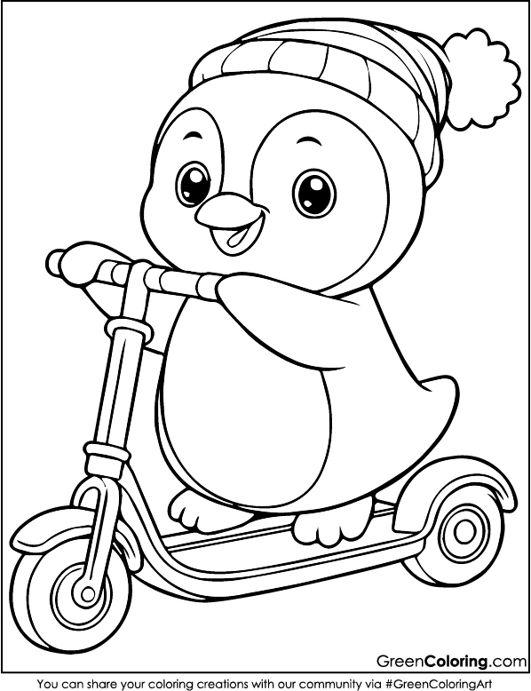 Penguin Coloring Page