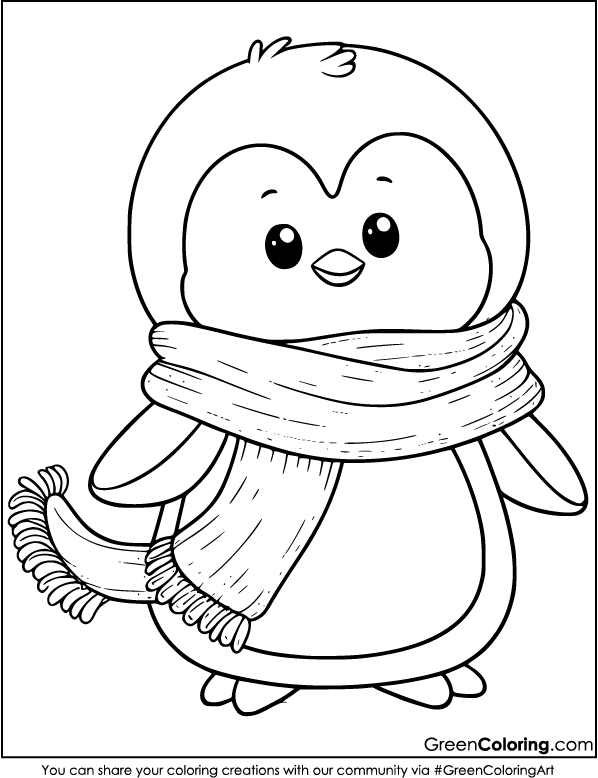 Penguin Coloring Pages