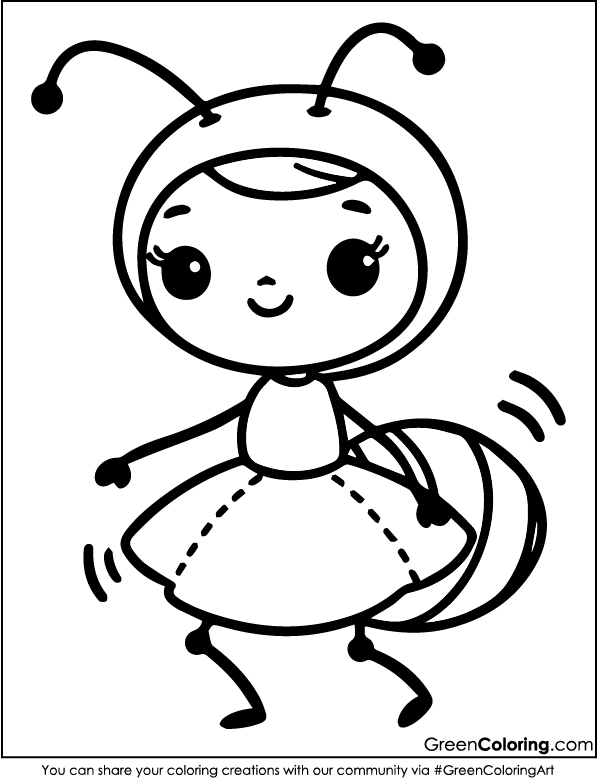 Printable Ant Coloring Pages PDF