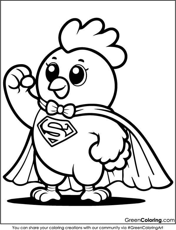 Chicken Coloring Pages PDF